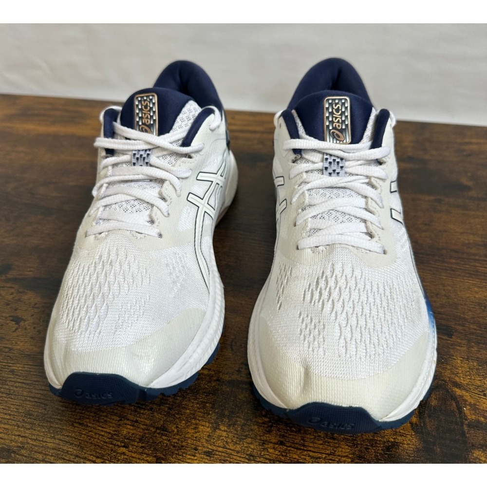 Asics Gel Kayano 26 Womens 9 Running Shoes White Navy Blue Sneaker *No Insoles* - Picture 4 of 15